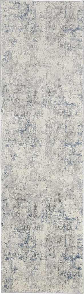 Nourison Rustic Textures RUS07 Ivory/Grey-Blue Rug