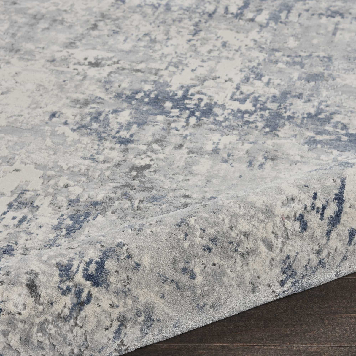 Nourison Rustic Textures RUS07 Ivory/Grey-Blue Rug