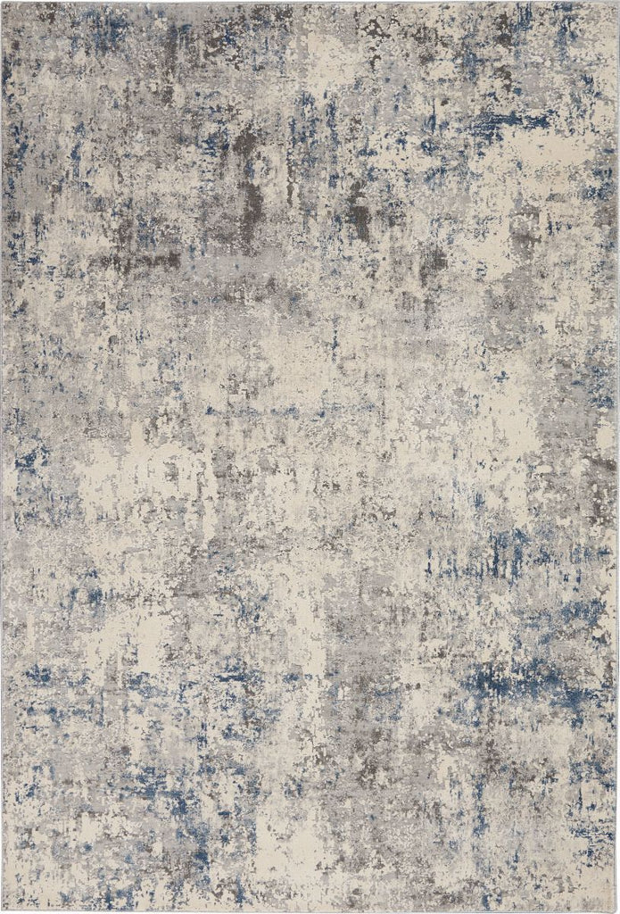 Nourison Rustic Textures RUS07 Ivory Grey Blue Rug