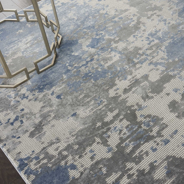 Nourison Rustic Textures RUS08 Grey/Blue Rug