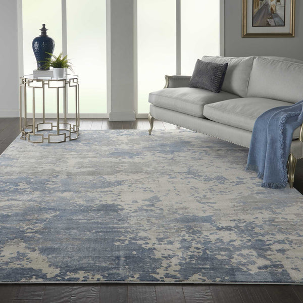 Nourison Rustic Textures RUS08 Grey/Blue Rug