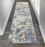 Nourison Rustic Textures RUS08 Grey/Blue Rug