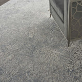 Nourison Rustic Textures RUS09 Ivory/Light Blue Rug