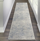 Nourison Rustic Textures RUS09 Ivory/Light Blue Rug