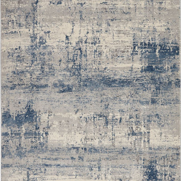 Nourison Rustic Textures RUS10 Ivory/Blue Rug