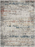 nourison rustic textures rus14 light grey multi rug