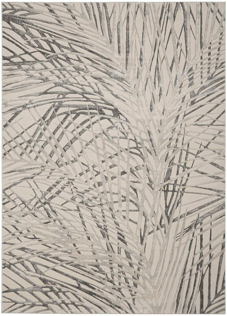 nourison rustic textures rus17 ivory grey rug