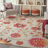 nourison bahari bah04 grey multi rug