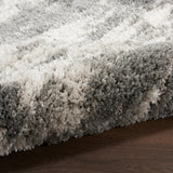 nourison dreamy shag drs02 charcoal ivory rug
