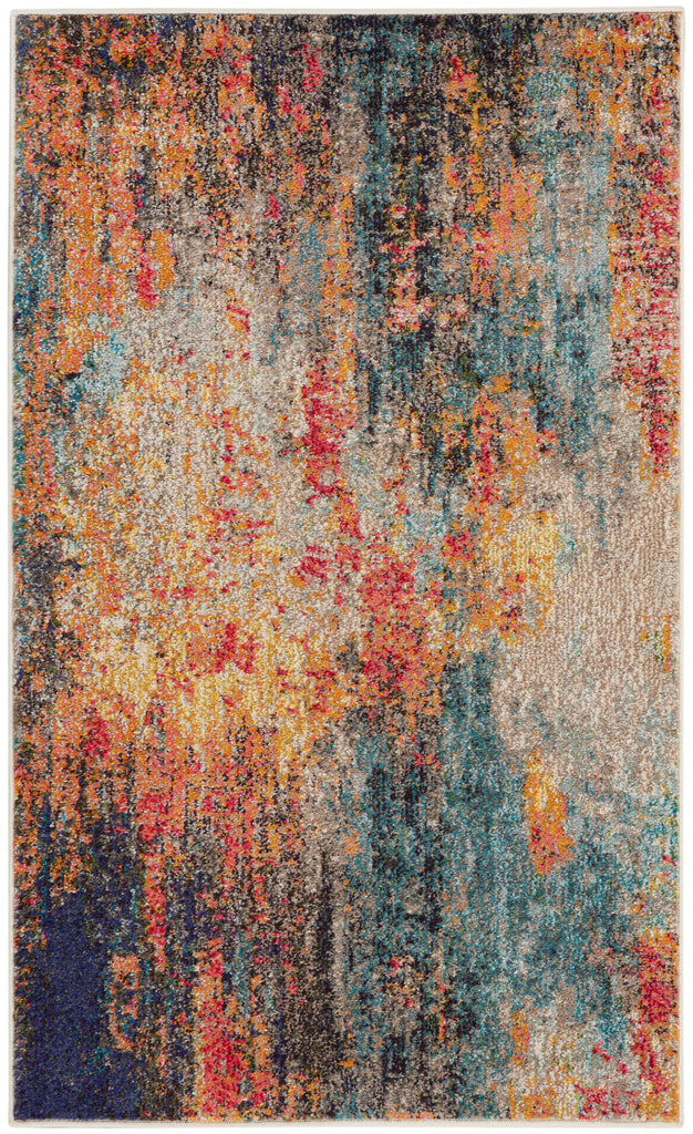 nourison celestial ces15 multicolor rug