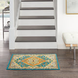 nourison allur alr01 turquoise ivory rug