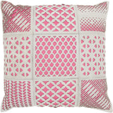 nourison natural leather hide s4291 rose pillow