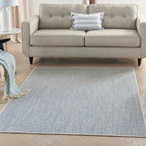 nourison courtyard cou01 ivory blue rug