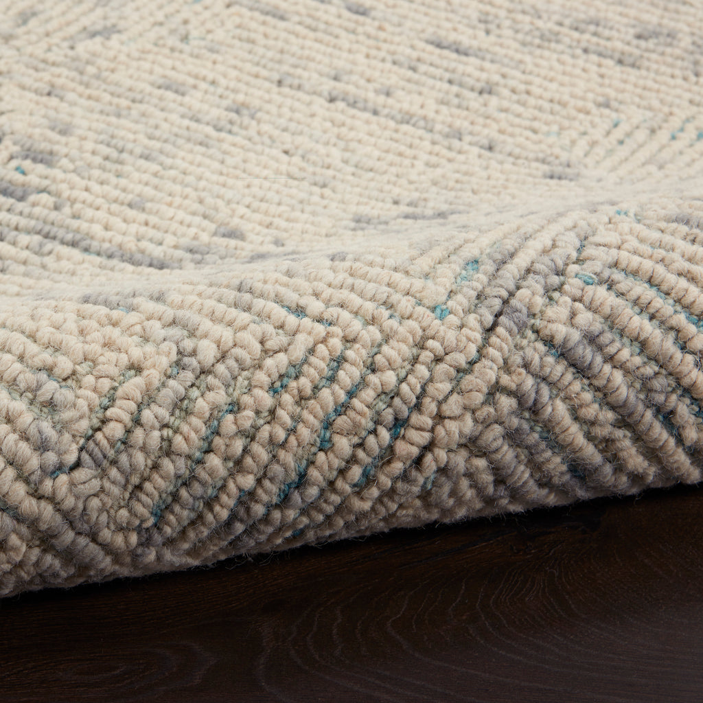 nourison colorado clr04 ivory grey teal rug