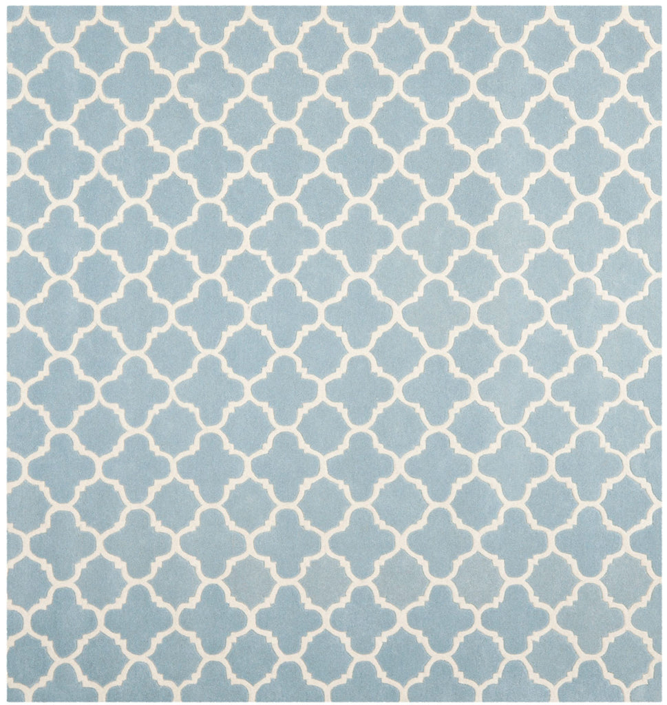 SAFAVIEH Chatham Collection Runner Rug - 2'3 x 9', Blue & Ivory, Handmade Quatrefoil Trellis Wool, Ideal for High Traffic Areas in Living Room, Bedroom (CHT717B SAFAVIEH Chatham Collection Runner Rug - 2'3 x 9', Blue & Ivory, Handmade Quatrefoil Trellis Wool, Ideal for High Traffic Areas in Living Room, Bedroom (CHT717B