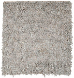 Safavieh Clearance Leather Shag LSG511C White Rug