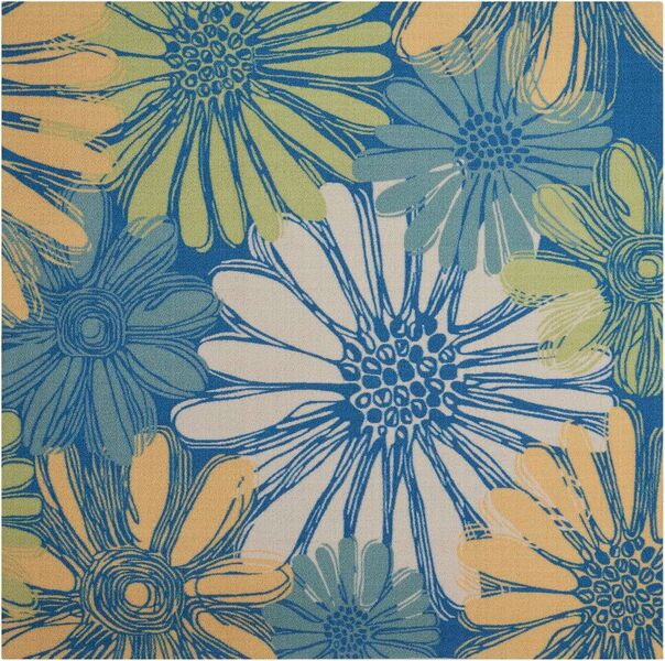 Nourison Clearance & Garden RS022 Blue Rug