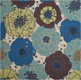 Nourison Clearance & Garden RS021 Light Blue Rug