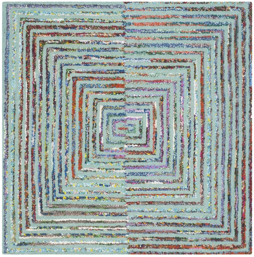 Safavieh Clearance Nantucket NAN603A Teal Multi Rug