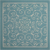 Nourison Clearance & Garden RS019 Light Blue Rug