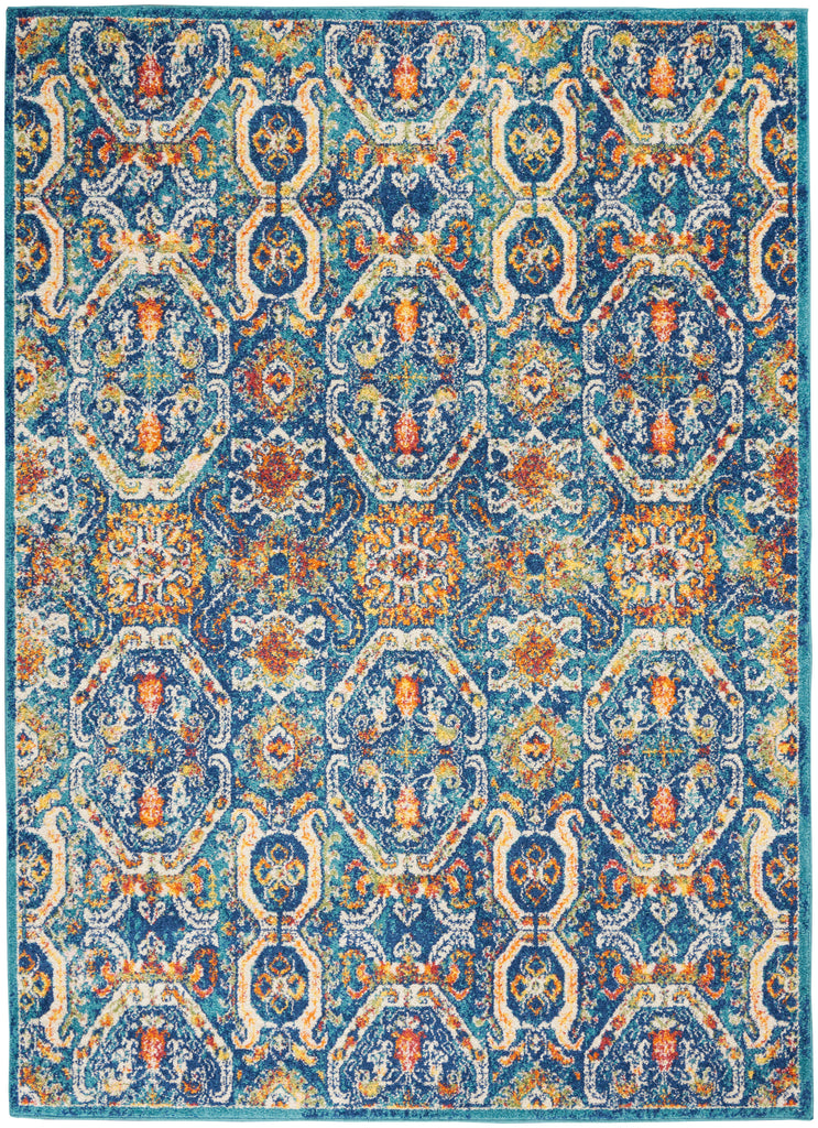 nourison allur alr05 blue multicolor rug