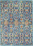 nourison allur alr05 blue multicolor rug