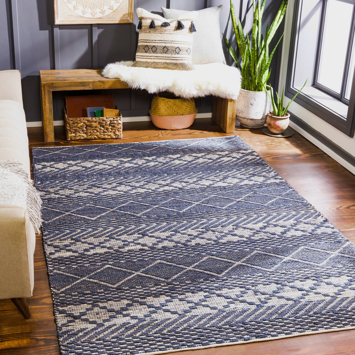 surya santa barbara sbb 2307 navy rug