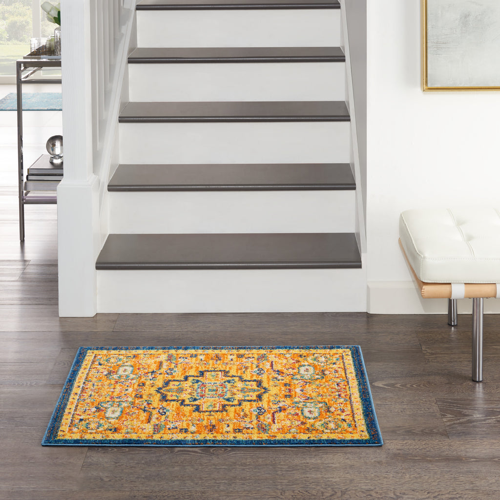 nourison allur alr04 orange multicolor rug