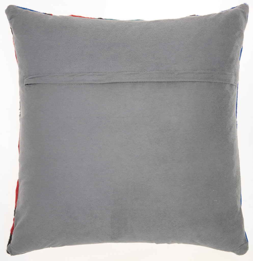 nourison natural leather hide s2204 multicolor pillow