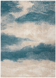 nourison maxell mae06 ivory teal rug
