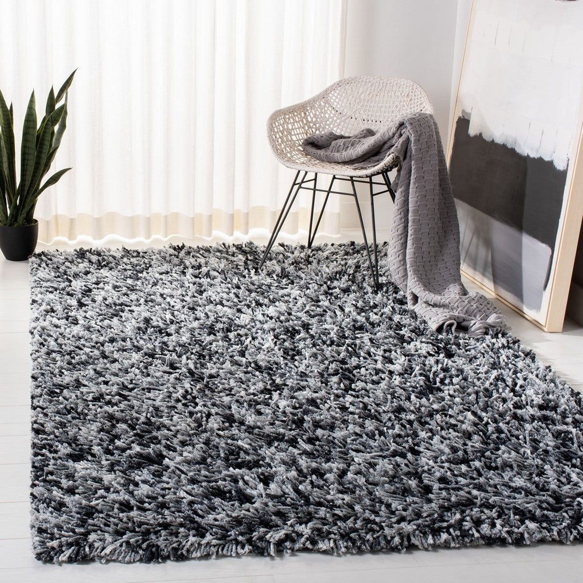 safavieh clearance rio shag sg960h black rug