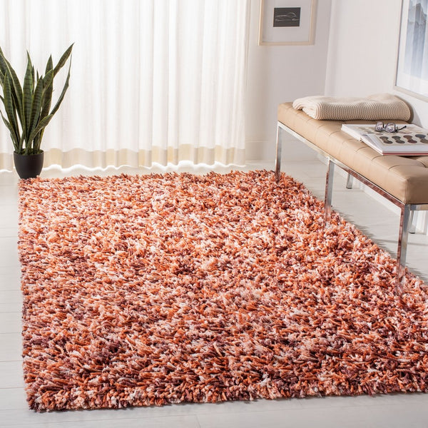 safavieh clearance rio shag sg960p rust rug