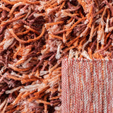 safavieh clearance rio shag sg960p rust rug