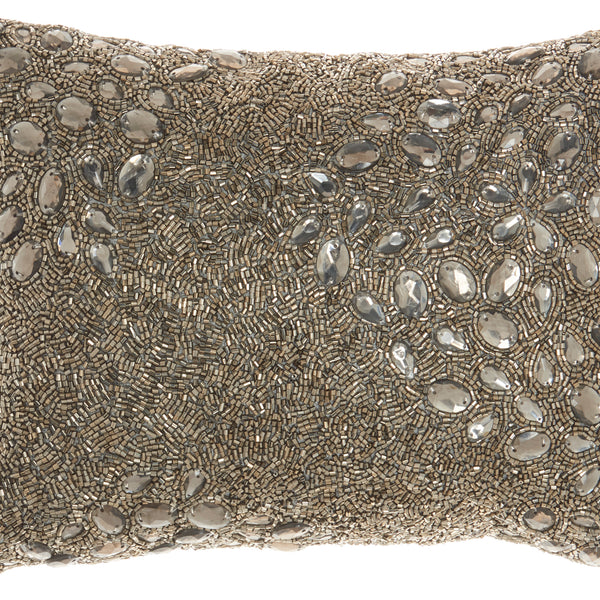 nourison luminescence z5000 pewter pillow