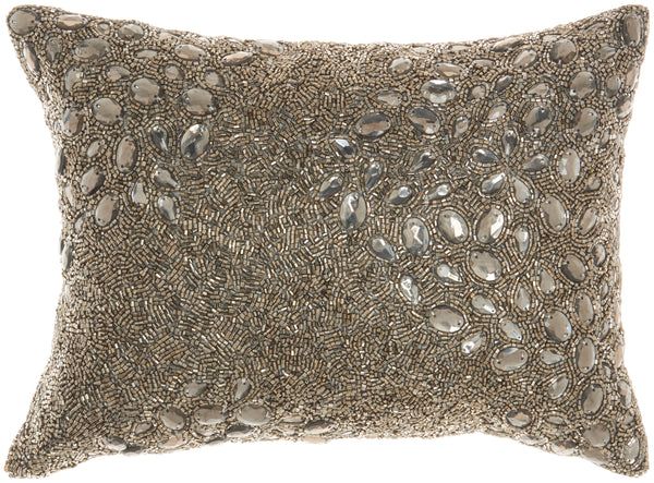 nourison luminescence z5000 pewter pillow