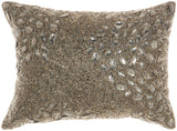 nourison luminescence z5000 pewter pillow