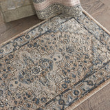 nourison quarry qua05 beige grey rug