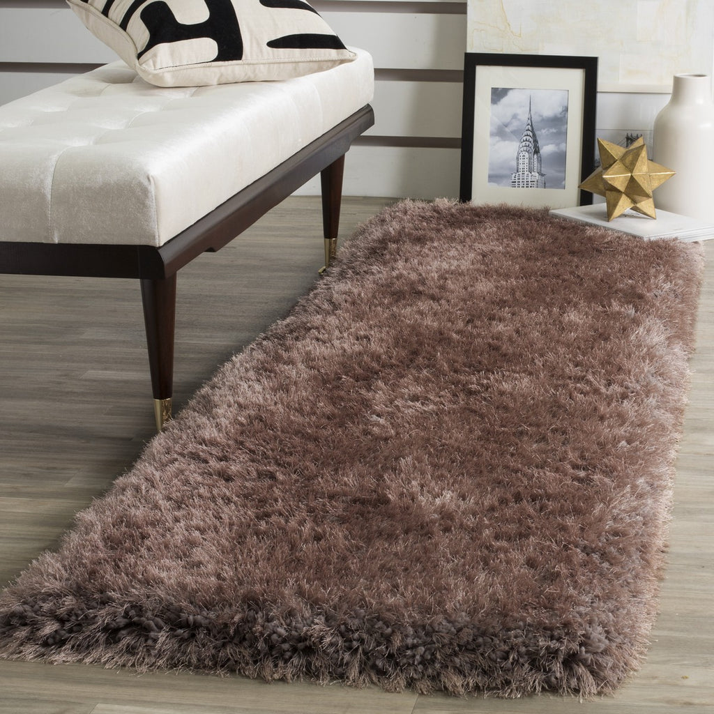 safavieh clearance luxe shag sgx160d brown rug