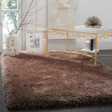 safavieh clearance luxe shag sgx160d brown rug