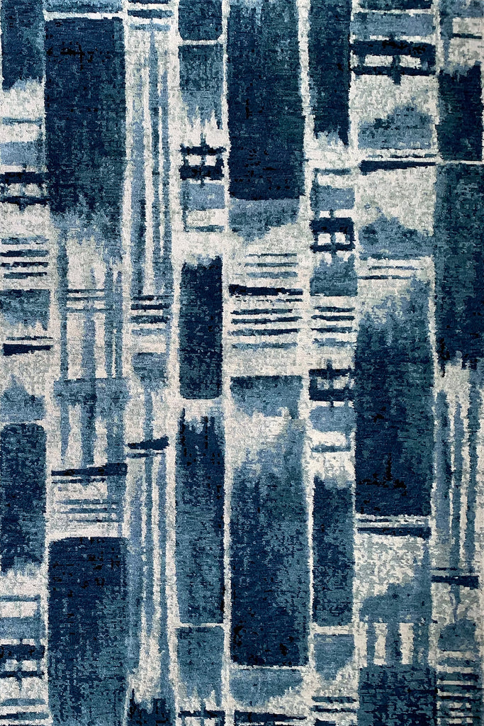 Tibet Rug Company 100 CT Shibori Blue Rug