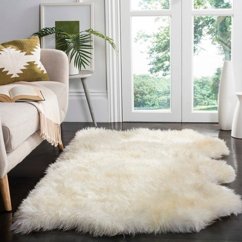safavieh clearance sheep skin shs211a natural rug