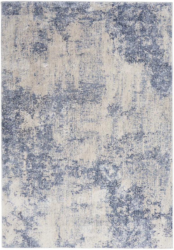 Nourison Clearance Silky Textures SLY01 Ivory/Blue Rug