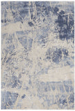 Nourison Clearance Silky Textures SLY02 Blue/Cream Rug