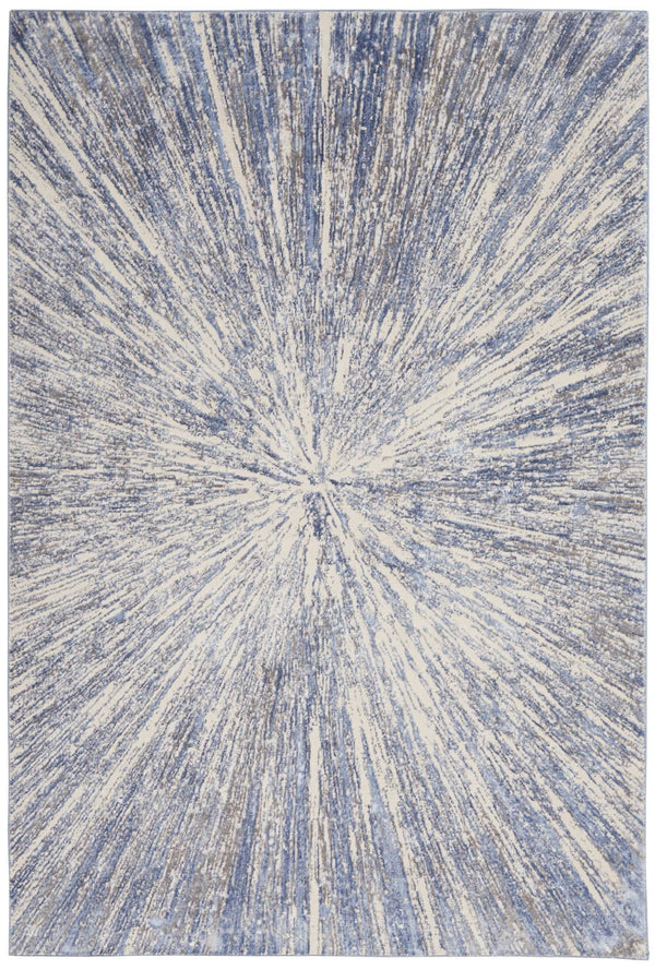 Nourison Clearance Silky Textures SLY05 Blue/Grey Rug