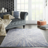 Nourison Clearance Silky Textures SLY05 Blue/Grey Rug