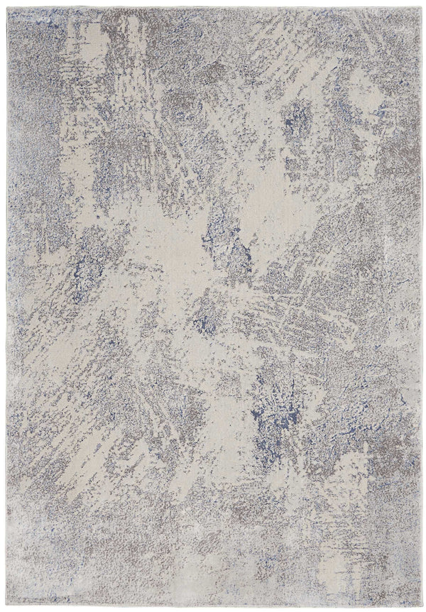 Nourison Clearance Silky Textures SLY06 Ivory/Grey Rug