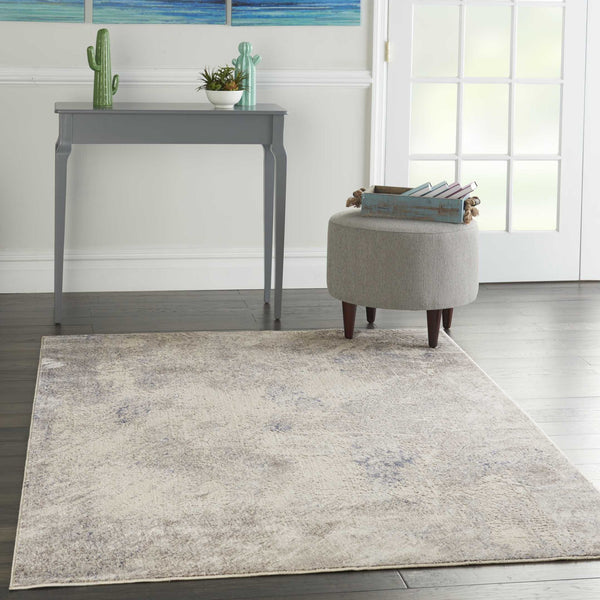 Nourison Clearance Silky Textures SLY06 Ivory/Grey Rug