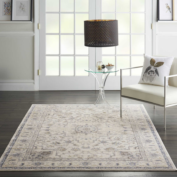 Nourison Clearance Silky Textures SLY08 Ivory/Grey Rug