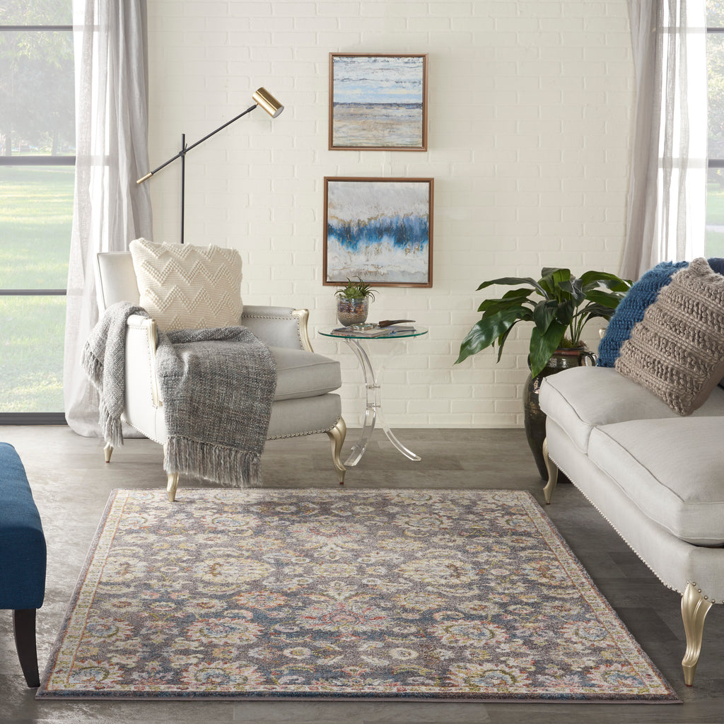 nourison soraya sor02 charcoal multi rug