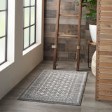 nourison palermo pmr02 charcoal silver rug